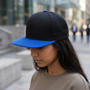 Plain Trucker Cap Hat Hip-Hop Flat Peak Visor Dancer Hat Adjustable - DS-10FLAT
