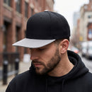 Plain Trucker Cap Hat Hip-Hop Flat Peak Visor Dancer Hat Adjustable - DS-10FLAT