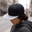 Plain Trucker Cap Hat Hip-Hop Flat Peak Visor Dancer Hat Adjustable - DS-10FLAT