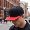 Plain Trucker Cap Hat Hip-Hop Flat Peak Visor Dancer Hat Adjustable - DS-10FLAT