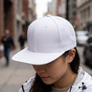 Plain Trucker Cap Hat Hip-Hop Flat Peak Visor Dancer Hat Adjustable - DS-10FLAT
