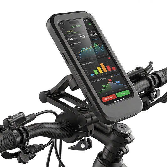 Waterproof Motorcycle Phone Holder Mount Cycling Handlebar Holder 360° Adjustable with Touchscreen Bike Holder Universal Case