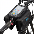 Bike Front Frame Bag Bicycle Tube Double Bag With Phone Holder Side Pouch Pannie