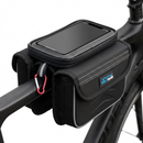 Bike Front Frame Bag Bicycle Tube Double Bag With Phone Holder Side Pouch Pannie