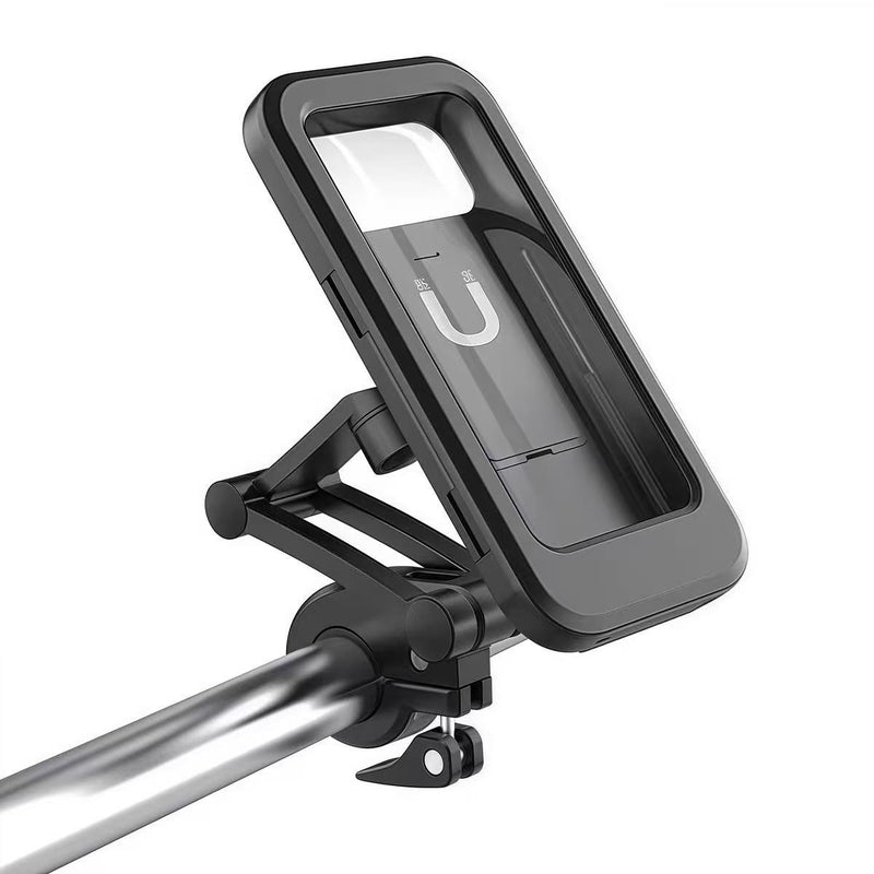 Universal Motorcycle Phone Mount 360° Adjustable Waterproof Bike Holder with Touchscreen Compatible Case
