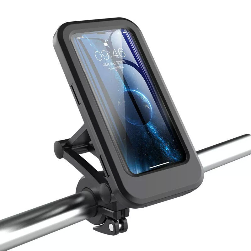 Universal Motorcycle Phone Mount 360° Adjustable Waterproof Bike Holder with Touchscreen Compatible Case