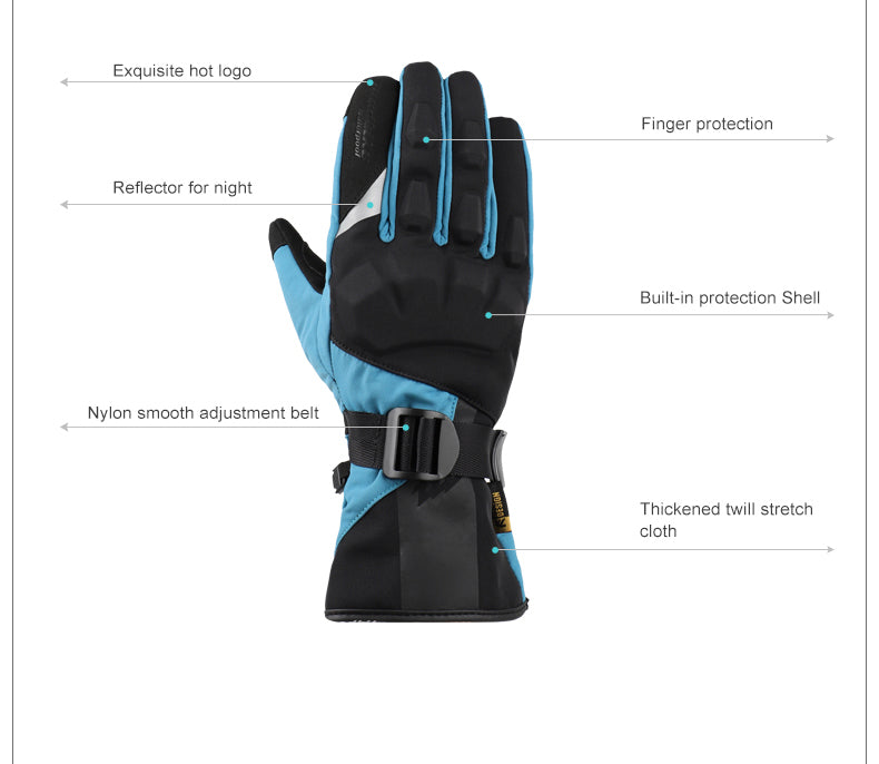 Motorcycle Touch Screen Winter Waterproof Gloves Ski Snow Motorbike MAD68