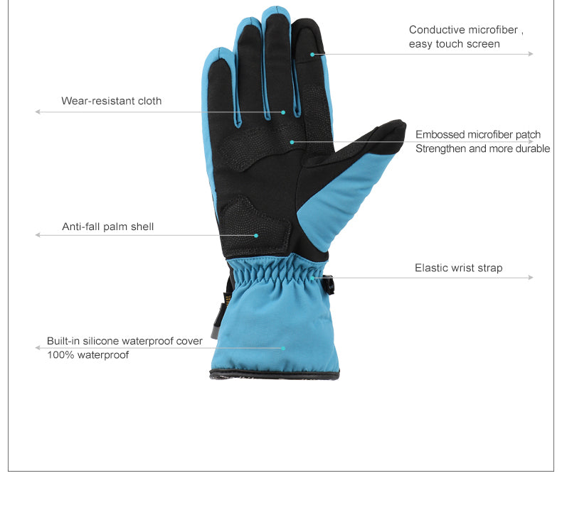 Motorcycle Touch Screen Winter Waterproof Gloves Ski Snow Motorbike MAD68