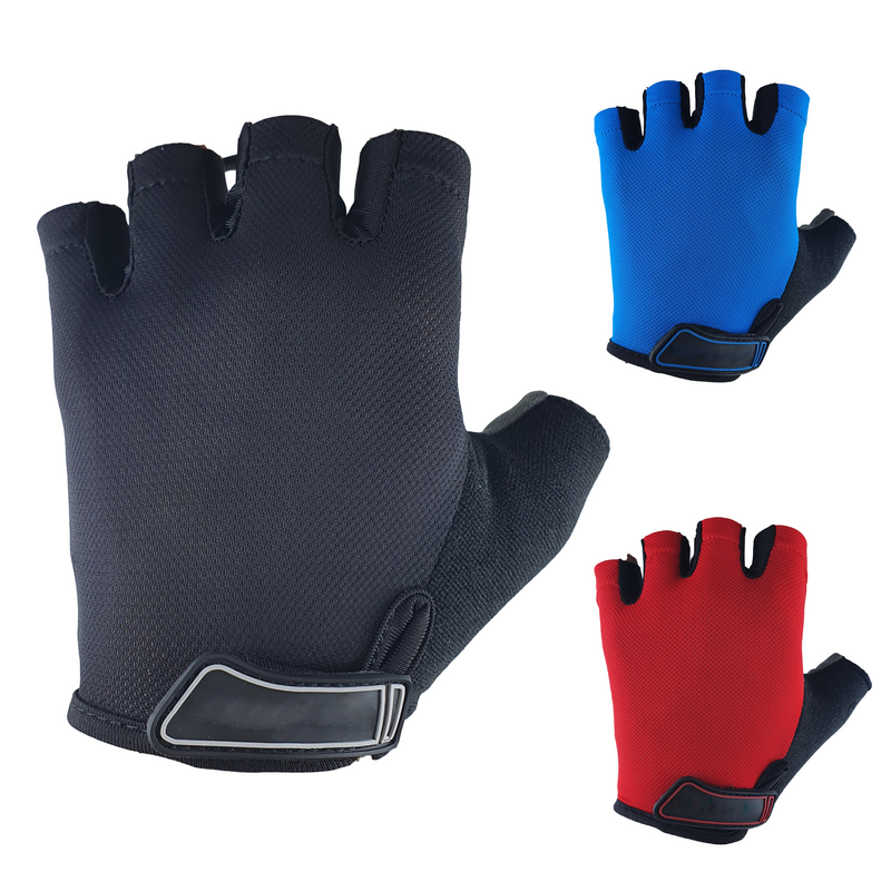 Bike Gloves Bicycle Half Fingers Gloves Cycling Gym Anti Slip MTB Hiking