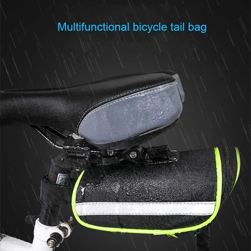 Bicycle Saddle Bag Waterproof Reflective Strip Storage Cycling Rear Seat Pouch