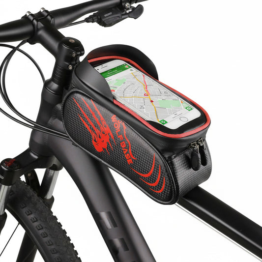 Waterproof Bike Front Bag Cycling Bicycle Phone Holder Pannier Pouch Tube Frame