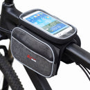 Bike Front Frame Bag Bicycle Tube Double Bag With Phone Holder Side Pouch Pannie