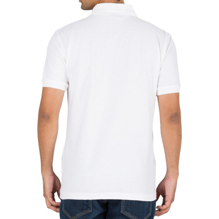 Unisex Polo T-Shirt Polyester Plain White Tee Sublimation Heat Transfer Blank