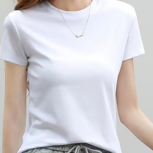 Women Plain T Shirt Polyester For Sublimation TShirt