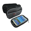 Bike Front Frame Bag Bicycle Tube Double Bag With Phone Holder Side Pouch Pannie