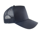 Gorra camionera lisa, frente plano con malla