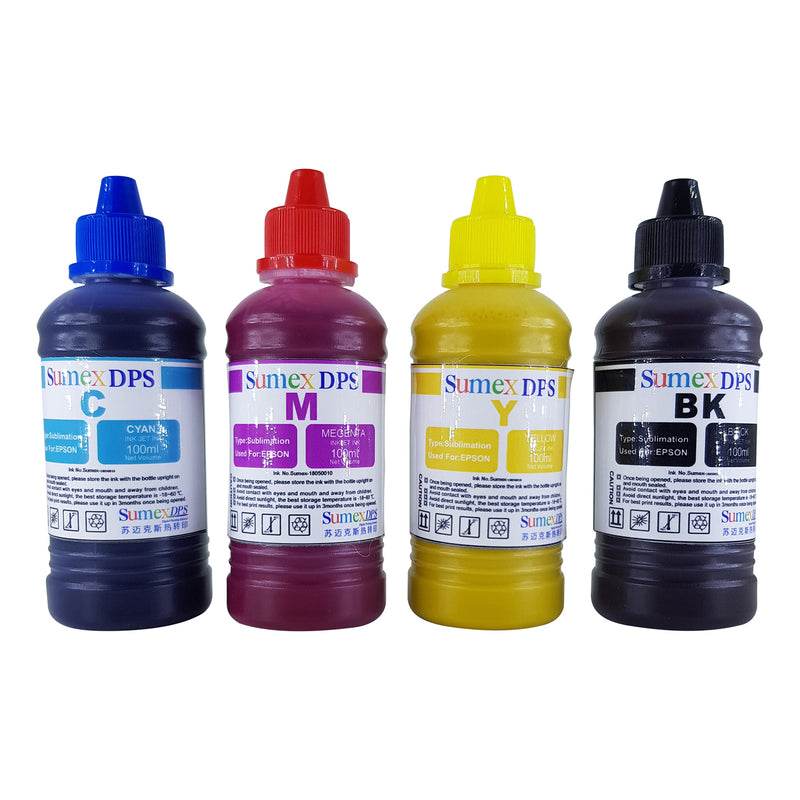 Sublimation Ink for Epson Printer CISS Refill Cartridge - 4 Colours Pack